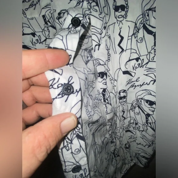 Truly unique Karl Laggerfeild button up shirt - Picture 7 of 9